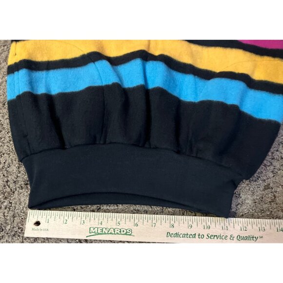 Vintage Favorites Fleece Pullover Womens M Used 80s Striped Shawl Collar - Picture 11 of 12